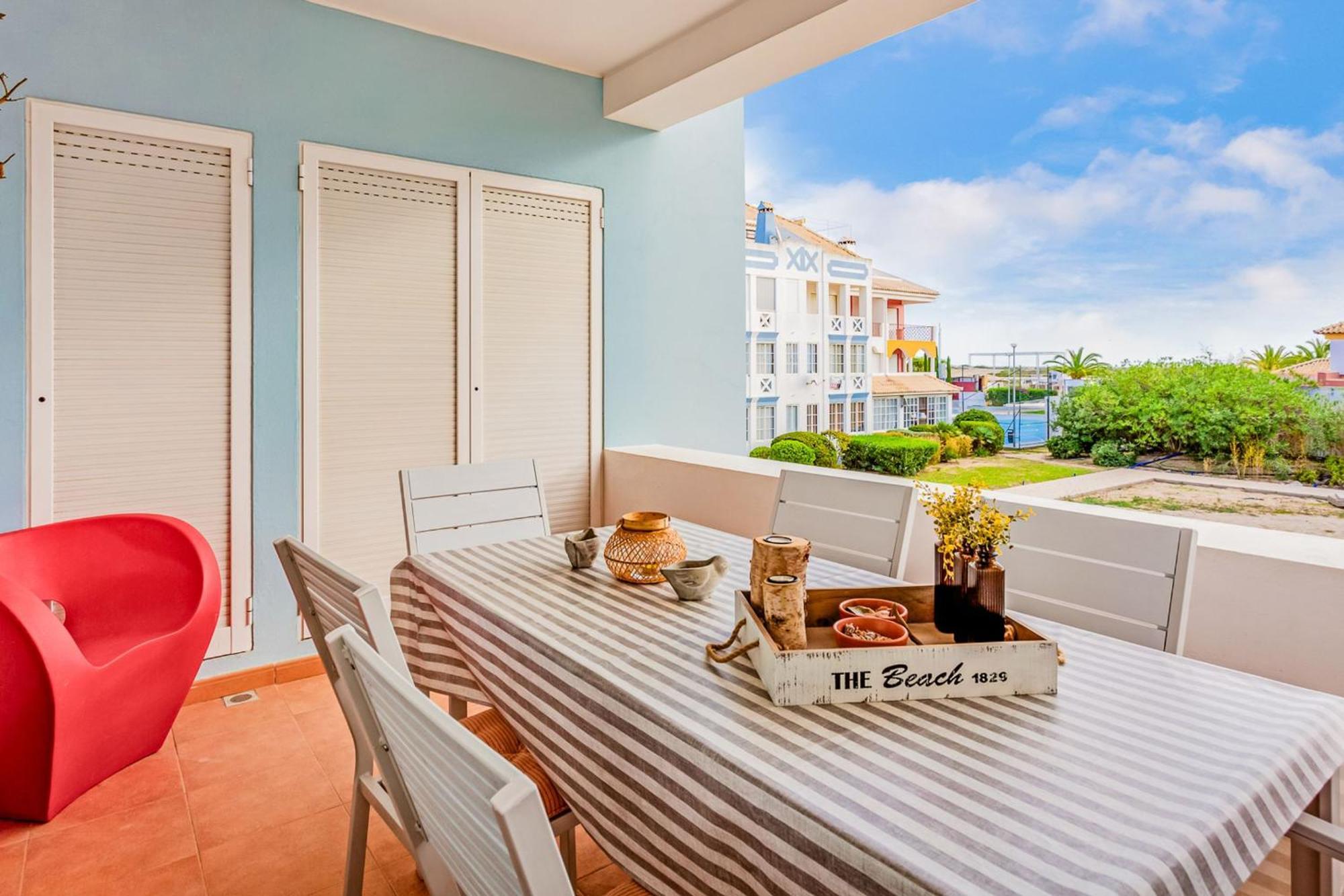 Golden 1 Bdr Flat W/ Balcony & Pool By Lovelystay Cabanas De Tavira Exterior foto